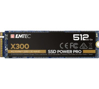 SSD 512GB SSD Emtec X300 Power Pro 512GB M.2 2280 PCI-E x4 Gen3 NVMe (ECSSD512GX300)