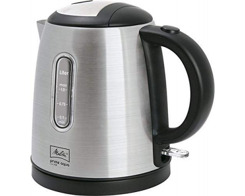 Melitta Melitta Prime Aqua Mini Top 1018-03 BK, 1 litr, optyka, srebrny czajnik, plastik, 1 litr, stal nierdzewna. czarny