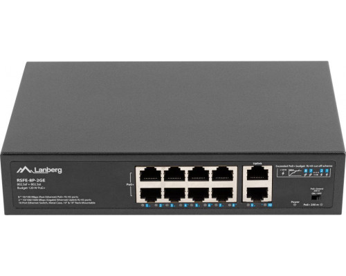 Switch Lanberg RSFE-8P-2GE-120