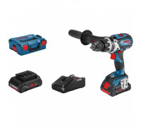 Bosch Bosch cordless hammer drill GSB 18 V-110 C Professional, 18Volt (blue / black, L-BOXX, 2x battery ProCORE18V 4.0Ah)