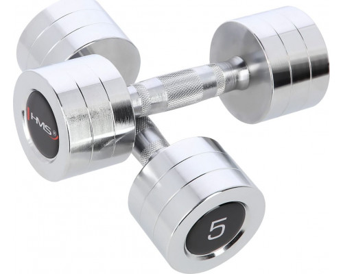 HMS dumbbells CHD05 chrome plated 2 x 5 kg