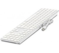 LMP USB Keyboard 110 keys wired USB keyboard with 2x USB and aluminum upper cover - Portuguese