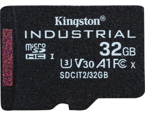 SD  Kingston Industrial MicroSDHC 32 GB Class 10 UHS-I/U3 A1 V30 (SDCIT2/32GBSP)
