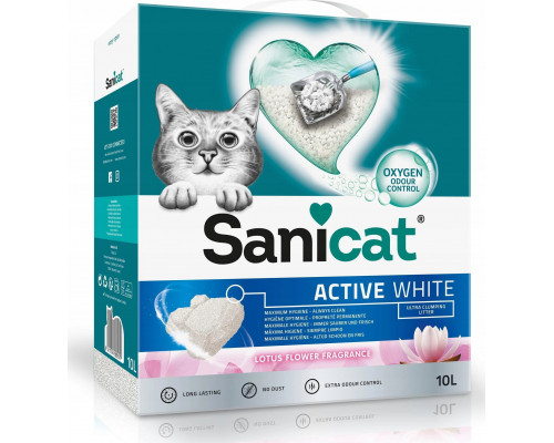 Sanicat Active White, litter, cat, lotos,10L, caking