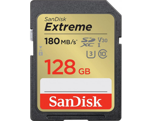 SD  SanDisk Extreme SDXC 128 GB Class 10 UHS-I/U3 V30 (SDSDXVA-128G-GNCIN)