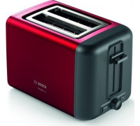 Bosch Bosch DesignLine Toaster TAT3P424 Power 970 W, Number of slots 2, Housing material Stainless steel, Red