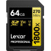 SD  Lexar Professional 1800x SDXC 64 GB Class 10 UHS-II/U3 V60 (LSD1800064G-BNNNG)
