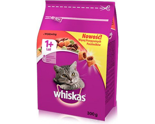 Whiskas sucha karma z wołowiną 300g