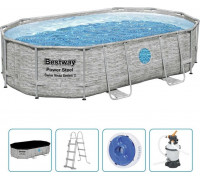 Bestway Lumarko Swimming pool Power Steel with accessories, 488 x 305 x 107 cm!