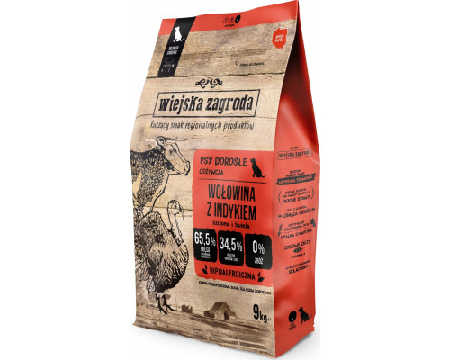 Wiejska Zagroda Beef z turkeyiem (dorosły) chrupki L 9kg