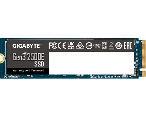 SSD 1TB SSD Gigabyte Gen3 2500E 1TB M.2 2280 PCI-E x4 Gen3 NVMe (G325E1TB)