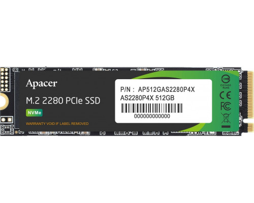 SSD  SSD Apacer SSD Apacer AS2280P4X 512GB M.2 PCIe NVMe Gen3 x4 2280 (2100/1700 MB/s)