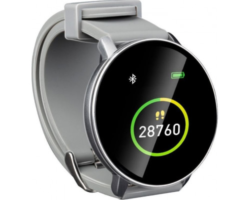 Smartwatch Umbro Opaska zegarek monitorujacy srebrny okrągły Umbro
