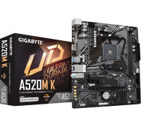 Gigabyte Mainboard|GIGABYTE|AMD A520|SAM4|Micro-ATX|Memory DDR4|Memory slots 2|1xPCI-Express 3.0 1x|1xPCI-Express 3.0 16x|1xM.2|1xHDMI|2xUSB 2.0|4xUSB 3.2|1xPS/2|1xRJ45|3xAudio port|A520MK