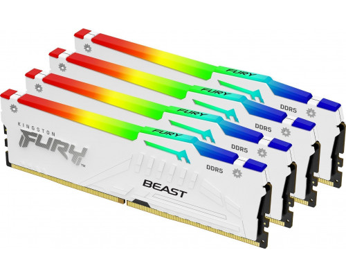 Kingston Fury Beast RGB, DDR5, 128 GB, 5600MHz, CL40 (KF556C40BWAK4-128)