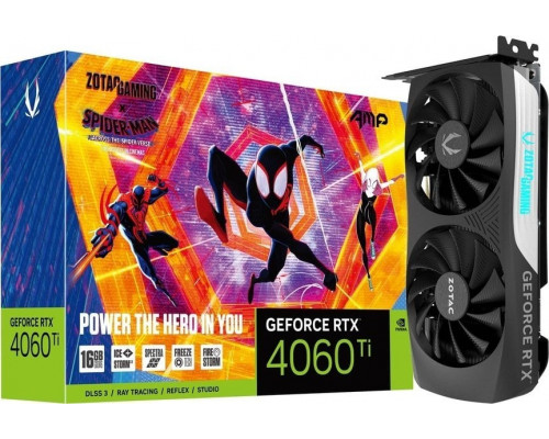 *RTX4060Ti Zotac Gaming GeForce RTX 4060 Ti AMP Spider-Man 16GB GDDR6 (ZT-D40620F-10SMP)