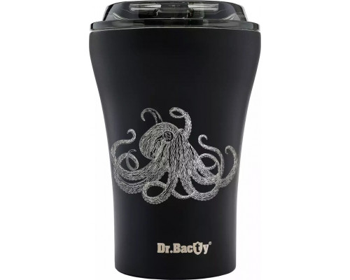 Dr.Bacty Mug ceramic with lid Dr.Bacty Apollo Octopus - black