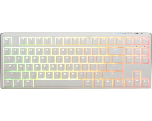 Ducky Ducky One 3 Classic Pure White TKL Gaming Tastatur, RGB LED - MX-Red