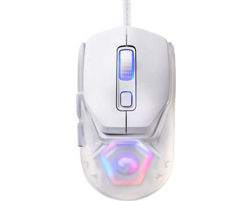 Marvo Marvo FIT LITE G1, 12000DPI, optyczna, 7kl., przewodowa USB, biała, do gry, podświetlenie RGB