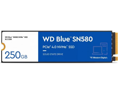 SSD 250GB SSD WD SN580 250GB M.2 2280 PCI-E x4 Gen4 NVMe (WDS250G3B0E)