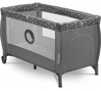 Lionelo LIONELO STEFI PLUS GREY WHITE COT TOURIST DWUPOZIOMOWE