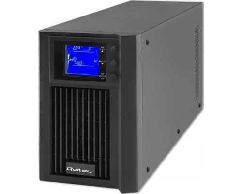 UPS Qoltec charger emergency UPS | On-line | Pure Sine Wave | 2kVA | 1.6kW |LCD | USB