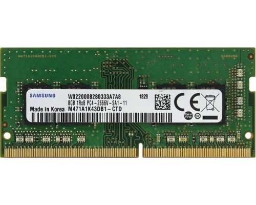 Samsung SO-DIMM 8GB DDR4 1Rx8 2666MHz PC4-21300 M471A1K43DB1-CTD