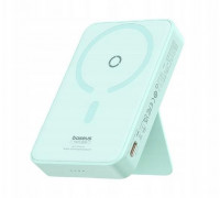 Baseus OS-Baseus MagPro Magnetic Bracket Wireless Fast-Charging Power Bank 5000mAh 20W Peppermint Blue (with Simply Series Charging Cable Type-C to Type-C (20V/3A) 30cm White)