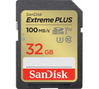SD  SanDisk Extreme Plus SDHC 32 GB Class 10 UHS-I/U3 V30 (SDSDXWT-032G-GNCIN)