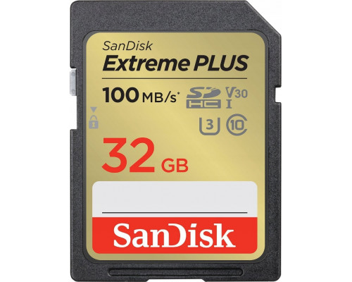 SD  SanDisk Extreme Plus SDHC 32 GB Class 10 UHS-I/U3 V30 (SDSDXWT-032G-GNCIN)