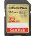 SD  SanDisk Extreme Plus SDHC 32 GB Class 10 UHS-I/U3 V30 (SDSDXWT-032G-GNCIN)