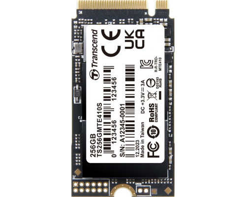 SSD 256GB SSD Transcend 410S 256GB M.2 2242 PCI-E x4 Gen4 NVMe (TS256GMTE410S)