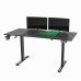 Gaming galds Ultradesk Level V2 Green Black 140 cmx68 cm Zielona podkładka