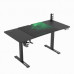 Gaming galds Ultradesk Level V2 Green Black 140 cmx68 cm Zielona podkładka