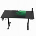 Gaming galds Ultradesk Level V2 Green Black 140 cmx68 cm Zielona podkładka