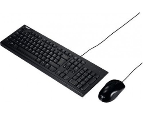 Asus Asus | Black | U2000 | Keyboard and Mouse Set | Wired | Mouse included | EN | Black | 585 g