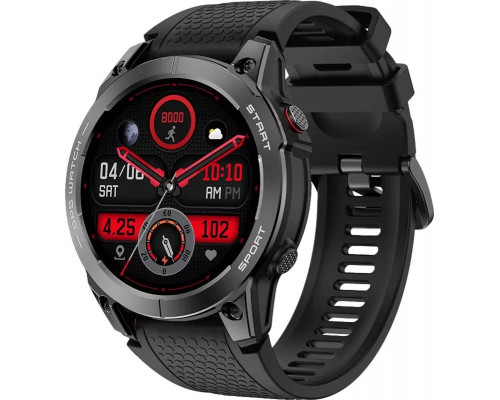 Smartwatch Manta MANTA Smartwatch sportowy Activ X GPS black + pom