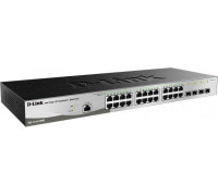 Switch D-Link D-Link DGS-1210-28/ME 28-Port Gigabit Metro Ethernet Smart Switch, 24x GbE, 4x SFP, fanless