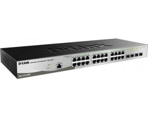 Switch D-Link D-Link DGS-1210-28/ME 28-Port Gigabit Metro Ethernet Smart Switch, 24x GbE, 4x SFP, fanless