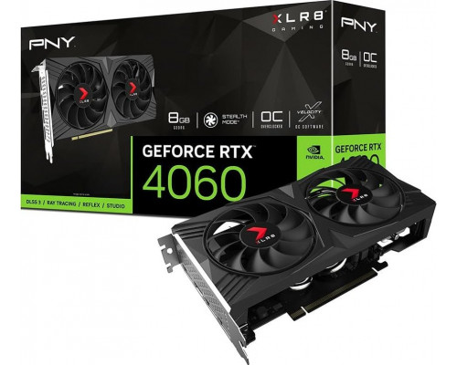 *RTX4060 PNY RTX 4060 XLR8 Gaming Verto OC 8GB GDDR6 (VCG40608DFXPB1-O)