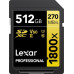 SD  Lexar Professional 1800x SDXC 512 GB Class 10 UHS-II/U3 V60 (LSD1800512G-BNNNG)