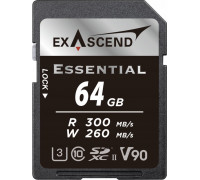 SD  ExAscend Essential SDXC 64 GB Class 10 UHS-II/U3 V90 (EX64GSDU2-S)