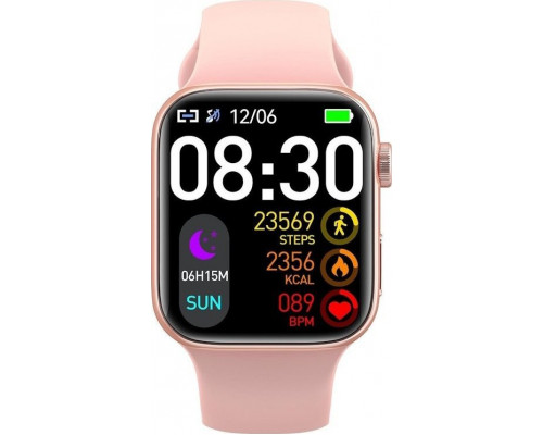 Smartwatch iWear iWear T900 Pro Max 9 2.02'' Infinite Display Alu-Ceramic Dual BT Call Smart Watch Heartrate monitor Pink