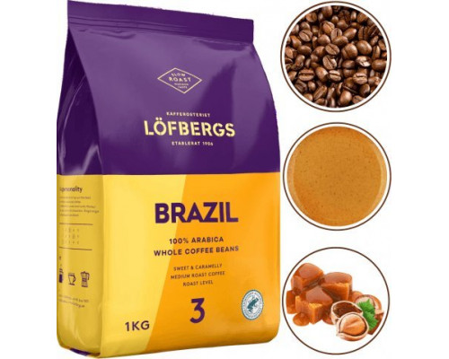 Lofbergs LOFBERGS BRAZIL ARABICA 100% KAWA ZIARNISTA 1kg