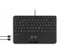 Perixx Perixx PERIBOARD-526 H EN, wired mini USB keyboard, trackball, USB hub