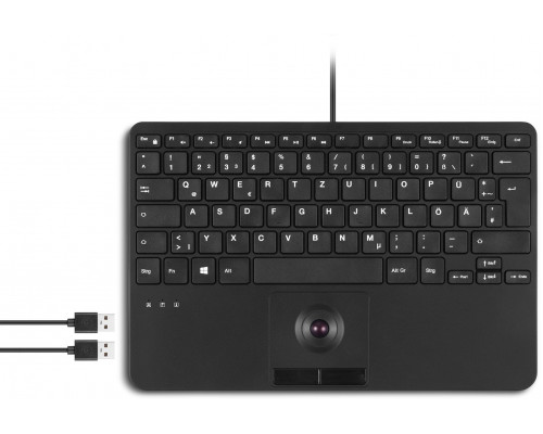 Perixx Perixx PERIBOARD-526 H EN, wired mini USB keyboard, trackball, USB hub