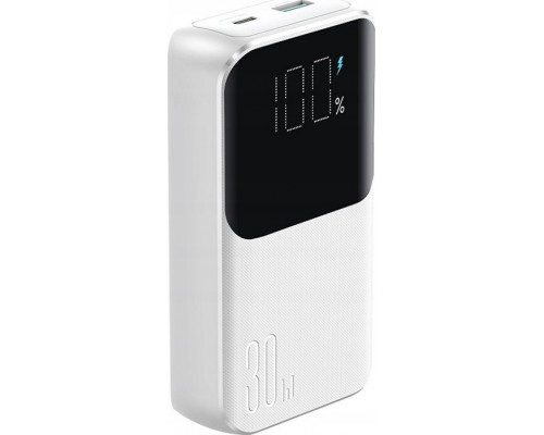 Joyroom Joyroom JR-PBC06 10000mAh 30W + wbudowane kable USB-C, Lightning biały