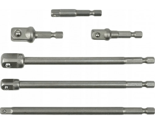 Geko Kpl. adapterów do nasadek HEX 1/4" 3/8" 1/2" 6el. (50)