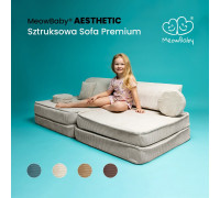 MeowBaby Aesthetic Sztruksowa sofa dziecięca Prem