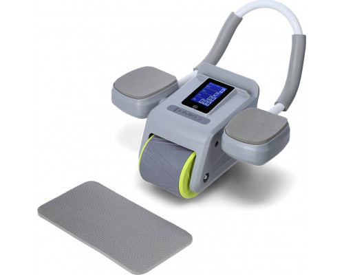 HMS KA08 GRAY ABS Automātisks vēdera muskuļu treniņa ritenis ar LCD displeju un uzlādi HMS